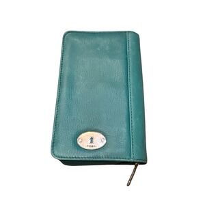 Fossil Zip Around‎ Travel Jewelry Case Teal
